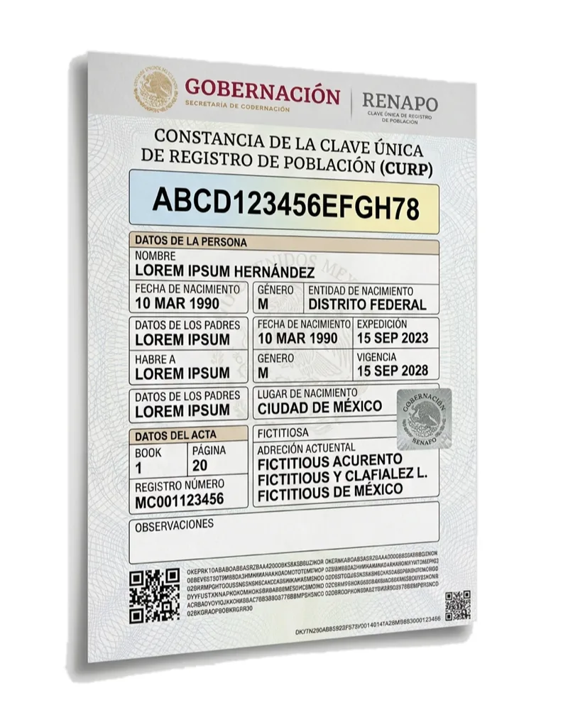 Constancia de CURP